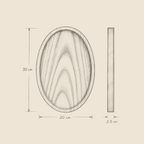 Oval Waghai Wood Serving Platter - Sṛṣṭi