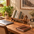 Wooden Book Stand & Magazine Holder - Granth