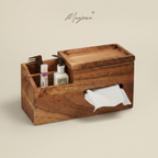 Aarav Wooden Caddy For Kitchen/Desk/Washroom/Vanity