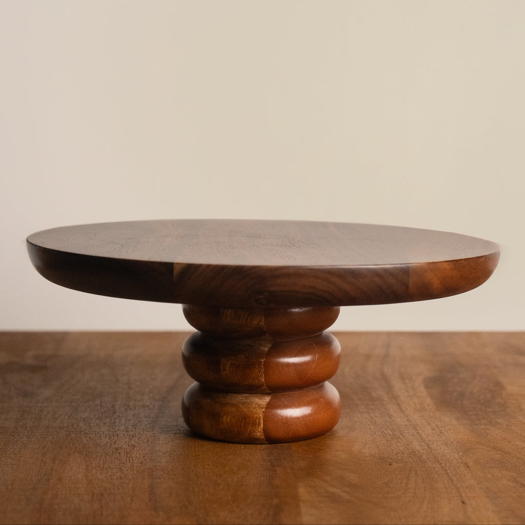 Chakra – Rotating Wooden Cake Stand & Display Pedestal