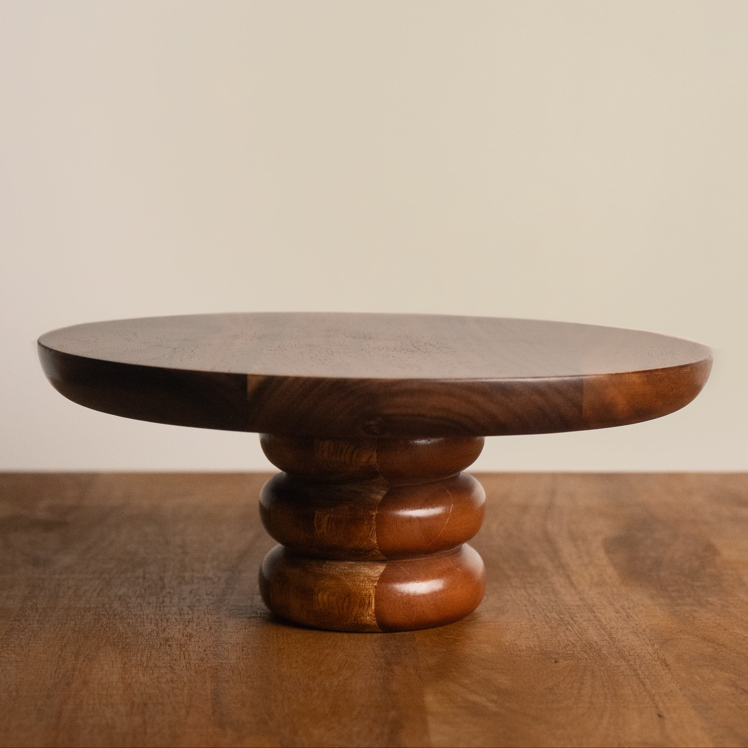 Chakra – Rotating Wooden Cake Stand & Display Pedestal