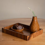 Dhārā- Fluted Wooden Serving Tray
