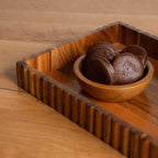 Dhārā- Fluted Wooden Serving Tray