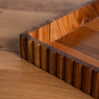 Dhārā- Fluted Wooden Serving Tray