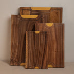 Metal Handle Wooden thick Chopping Board - Kavaṭa