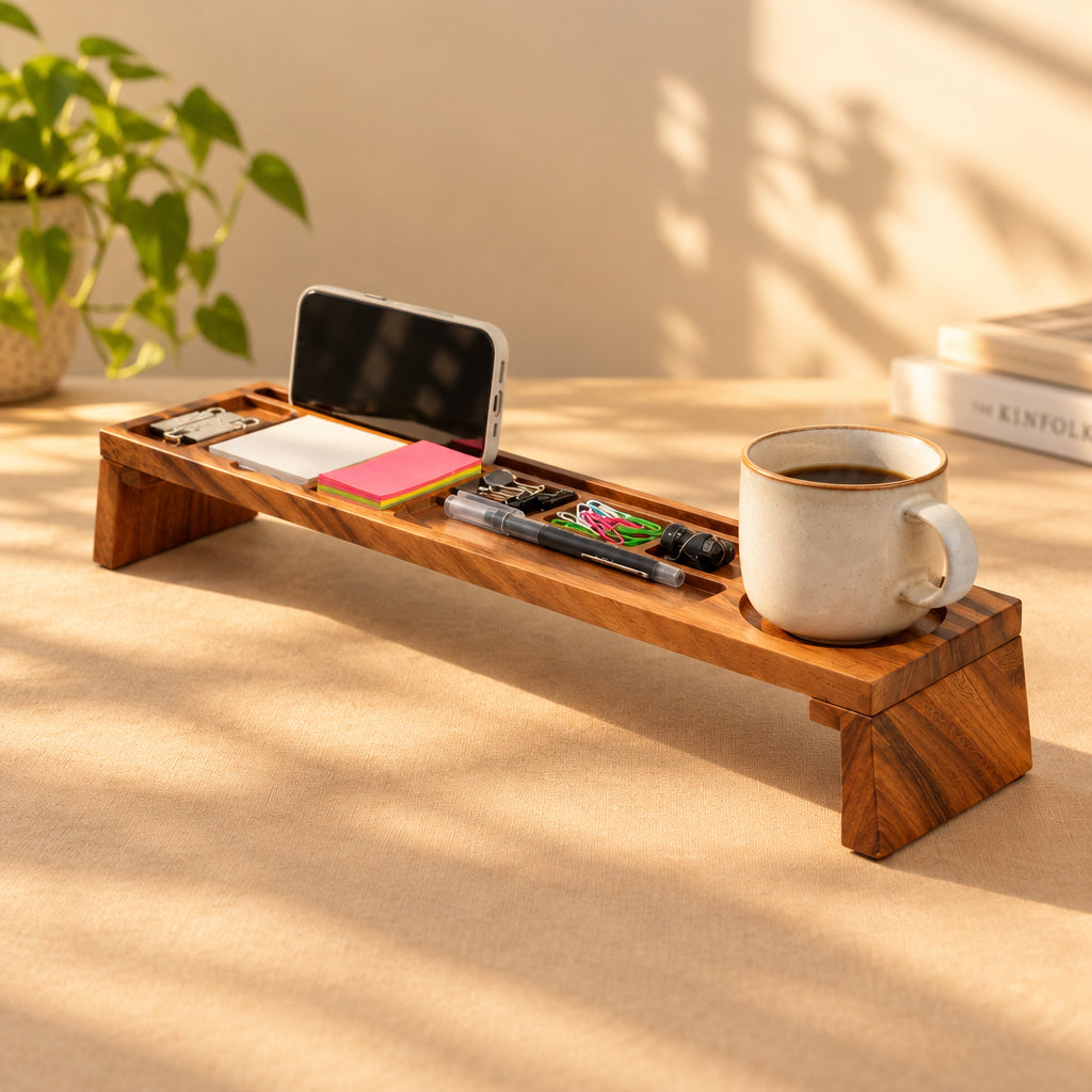 Wooden  Desk Organiser - Kendra