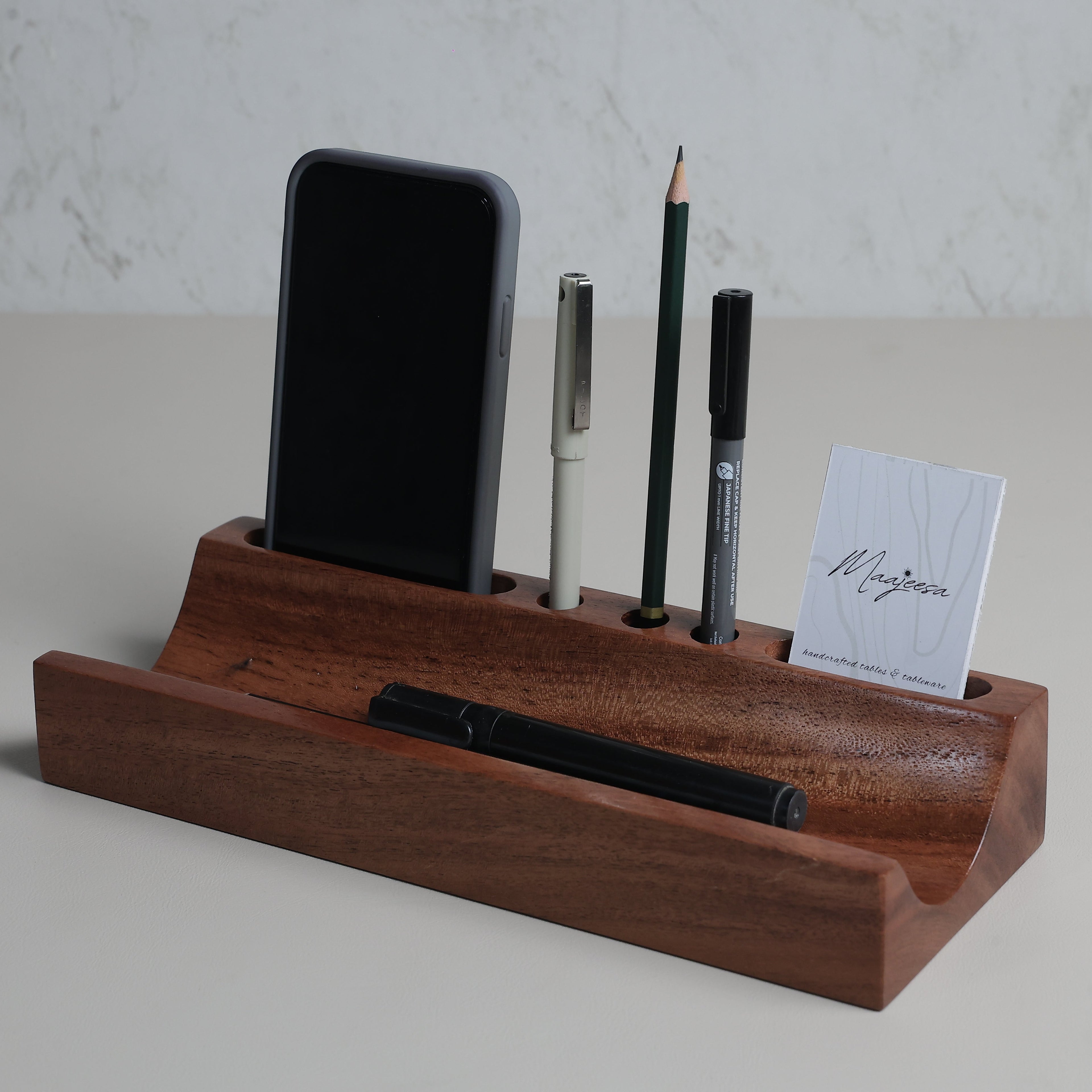 Lekhan – Wooden Desk Organiser