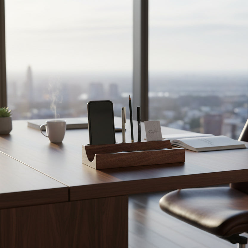 Lekhan – Wooden Desk Organiser