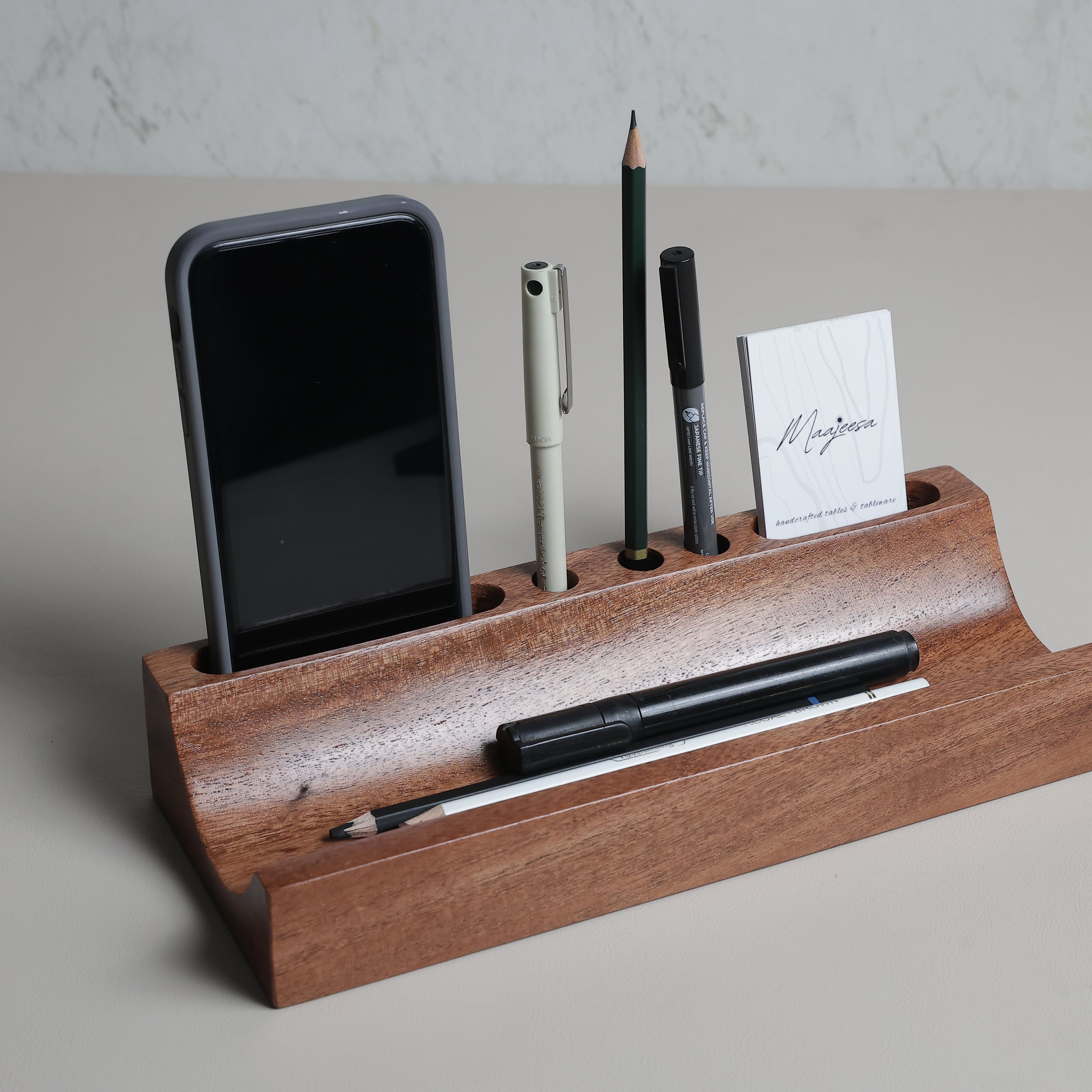 Lekhan – Wooden Desk Organiser