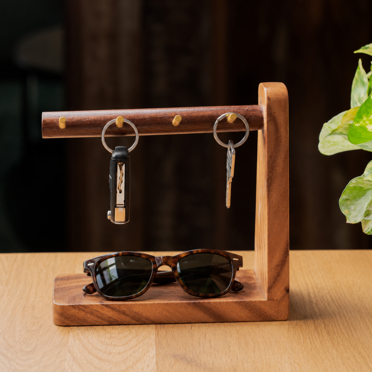 Wooden Key Holder & Sunglasses Stand - Samgraha