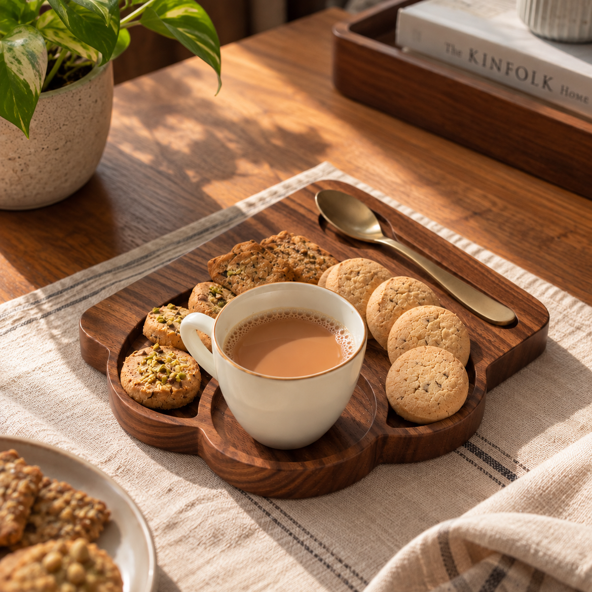 Waghai Wood Tea & Snack Platter - Sahachara